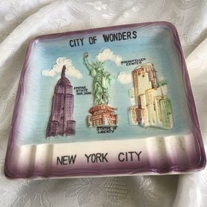 Vintage New York City Souvenier Ashtray/ Trinket Dish